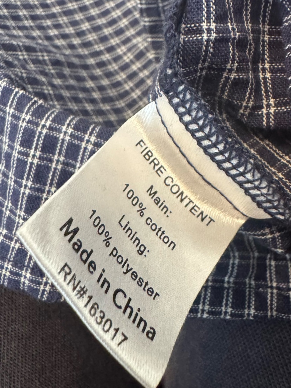 Bow Mini Dress Navy Check - Picture 5 of 5